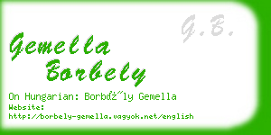 gemella borbely business card